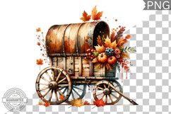Fall Wagon Garden Sublimation - Fall Clipart PNG Design Product Image 1