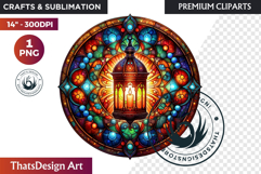 Autumn Stained Glass PNG, Fall Thanksgiving Pumpkin clipart Product Image 1