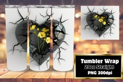Dreamy Petal Heart Tumbler Art Product Image 1