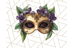 Vintage Garden Masquerade Floral Eye Mask PNG Clipart Product Image 2