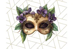 Vintage Garden Masquerade Floral Eye Mask PNG Clipart Product Image 2