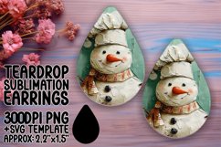 Trendy Teardrop Design for Crafting , Snowman Product Image 1