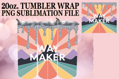 Blissful Sublimation 20oz tumbler wrap, Christian Product Image 1