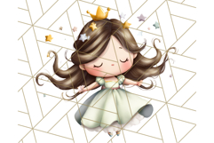 Princess Clipart PNG, Cute Royal Girl Clip Art Product Image 2