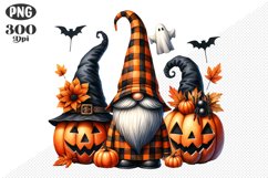 Halloween Gnomes Sublimation - Clipart PNG Design Product Image 1
