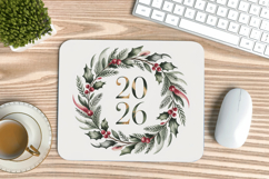 Happy New Year PNG Mouse Pad,Festive New Year's Eve 2026 PNG Product Image 1
