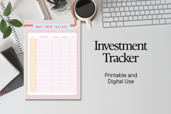 Investment Tracker Printable Financial Planner PDF Product Image 1