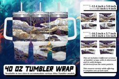 Golden Glitter Tumbler Wrap 40oz: Glitter Sublimation,Spring Product Image 1