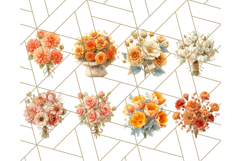 Fall Flower Bouquets Clipart PNG, Autumn Floral Clip Art Product Image 6