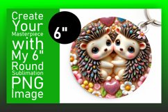 Stylish Circle Design Keychain PNG , Sweet Animals Product Image 1