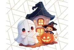 Cute Halloween Ghost Clipart PNG, Ghost and Friends Holiday Product Image 2
