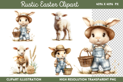 Rustic Easter Day Sublimation PNG Product Image 1