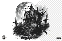 Black and White Halloween Autumn Clipart Product Image 1