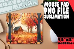 Watercolor Autumn Landscape Mouse Pad Design Product Image 1