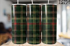 Green Christmas Plaid Tumbler Wrap -High Quality 300 Dpi Product Image 1