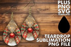 Joyful Teardrop Earrings Art Ideas, Christmas Bow Product Image 1