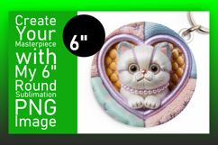 Sleek Keychain Circle Design Template , Holiday Pets Product Image 1