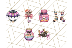 Pastel Goth Halloween PNG Clipart, Creepy Cute Art Product Image 2
