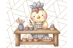 Cottagecore Kitchen Chicken Clipart PNG, Fairytale Style Product Image 2