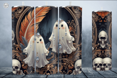 4 Ghost Tumbler Wrap Sublimations, 20 oz Product Image 5