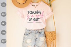 Teaching Is A Work Of Heart SVG Design Product Image 1