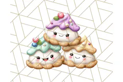 Princess Tea Party PNG Clipart with Teacups & Fancy Treats Product Image 2