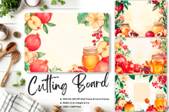 Fruit Cutting Board Apple Chopping Board Printables Design_6 Product Image 1
