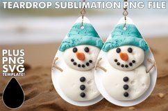Winter Joy 3D Snowman Teardrop Earrings Product Image 1