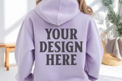 Safety Pink Gildan 18500 Hoodie Mockup, Unisex Sweatshirt Mo Product Image 1