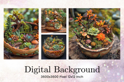 Cactus Succulent Background Wallpaper Wallart_62 Product Image 1