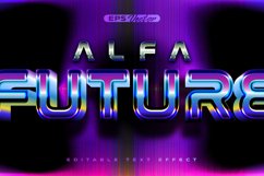 Retro shiny Y2K editable text effect alfa future Product Image 1