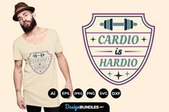 Cardio is Hardio Hand Lettering SVG Product Image 1