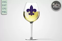 Fleur De Lis Mardi Gras SVG - PNG, DXF, SVG, EPS, Cut File Product Image 3