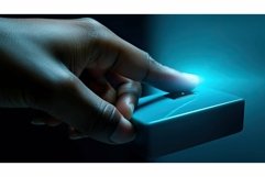 press blue electric power button Product Image 1