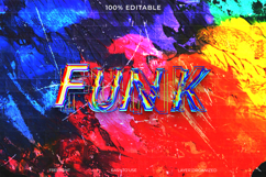 Vibrant FUNK Text on Abstract Colorful Background Product Image 1