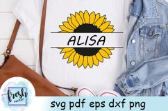 Sunflower SVG Bundle Sunflower Quote Sunflower Monogram Svg Product Image 4