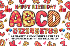 Happy Birthday Alphabet, birthday letters doodle clipart Product Image 1