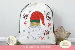 Santa claus ho ho ho, Christmas sublimation png, doodle Product Image 2