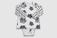 B&amp;W floral seamless pattern 3, digital paper Product Image 3