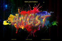 Vibrant Angst Typography Graphic Design Product Image 1