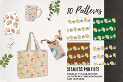 Tropical Fruit Seamless Patterns Digital Paper Watercolor Product Image 3