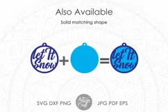 Let it snow | Christmas earring SVG | Christmas jewelry Product Image 2