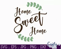Home Sweet Home Spring Round Sign Door Hanger Svg Product Image 2