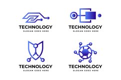 Gradient Technology Logo Template Collection Product Image 1