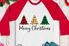 Merry Christmas Svg, Buffalo Plaid Svg, Leopard Print Svg Product Image 2