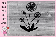Dandelion Flower svg, Dandelion SVG cutting files Product Image 3