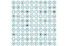 100 business icons set, isometric 3d style Product Image 1