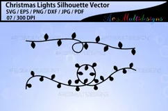 Christmas Lights svg silhouette / New year lights svg Product Image 2