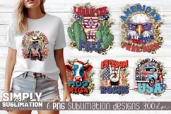 4th of July Sublimation Designs | Png | T-shirt Design Product Image 1