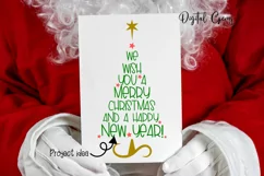 We wish you a Merry Christmas and a happy new year tree Product Image 3